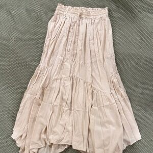 Chic Beige A-Line Women's Skirt